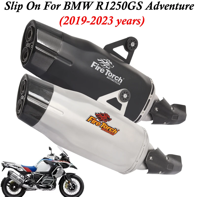 

Slip On For BMW R1250GS ADV R1250 GS Adventure 201 - 2023 Motorcycle Exhaust Escape Carbon Fiber Muffler DB Killer Mid Link Pipe