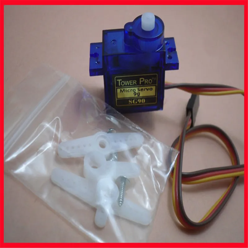 

SG90 steering gear 9 grams cord length 25CM helicopter machine server airplane model airplane steering gear motor