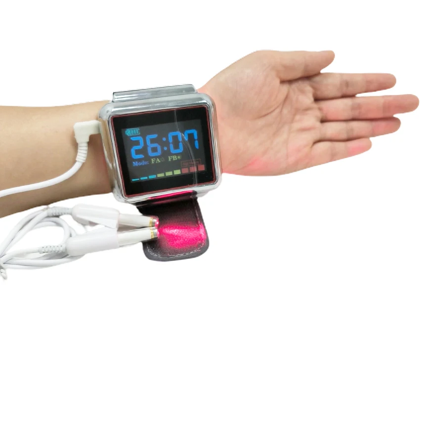 Laser Therapy Wrist Watch 650nm Low Level High Intensity Dr Laser Therapeutic Watch for Rhinitis Diabetic Hypertension Treatment