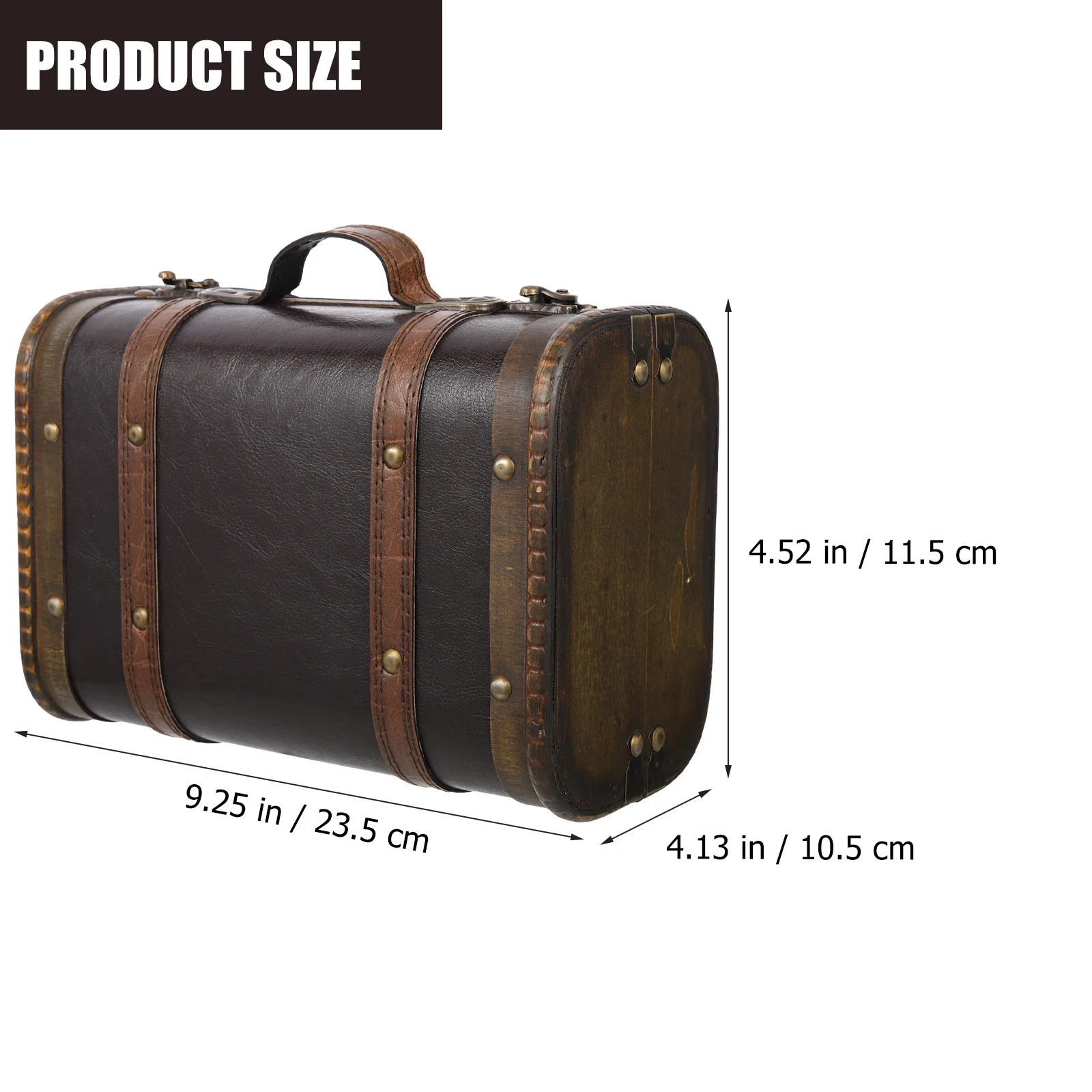 

Retro Wooden Jewelry Storage Box Organizer Durable Portable Case for Rings Earrings Bracelets Sundries Protection