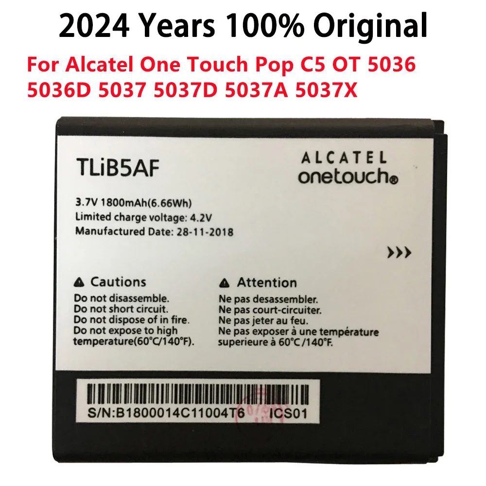 

1800mAh ! NEW TLiB5AF Battery For Alcatel One Touch Pop C5 OT 5036 5036D 5037 5037D 5037A 5037X