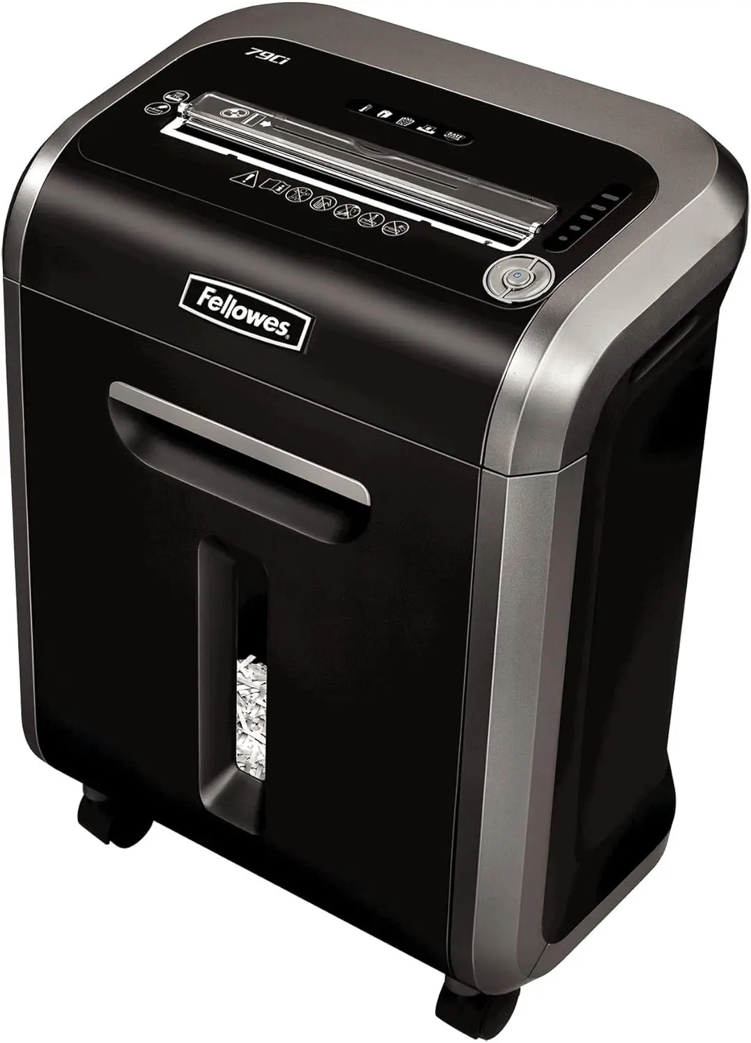 \u200ePowershred 79Ci 16-Sheet 100% Jam-Proof Heavy Duty Crosscut Paper Shredder Machine for Office and Home, Black/Dark Silve