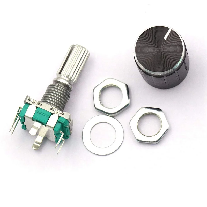 【Superdeals】(7 ขา 20 มม.) 20 ชิ้น 360 องศา EC11 Rotary Encoder รหัสสวิทช์ดิจิตอล Potentiometer พร้อมหมวก
