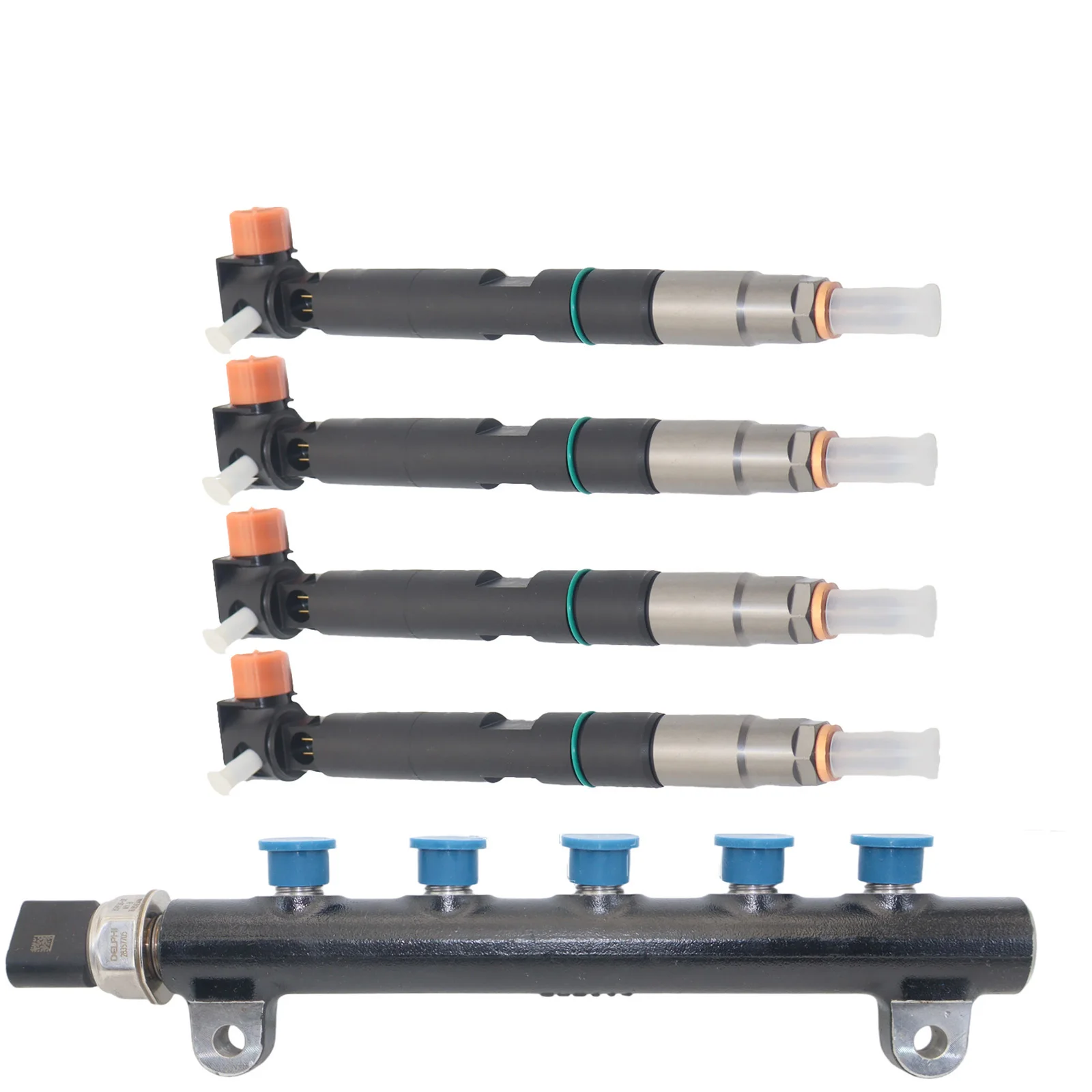 1PCS Fuel Common Rail& 4PCS Fuel Injector Kit 7275454 28337917 28240435 7030409 150120-00062A For Bobcat S450 S510 T450 T550