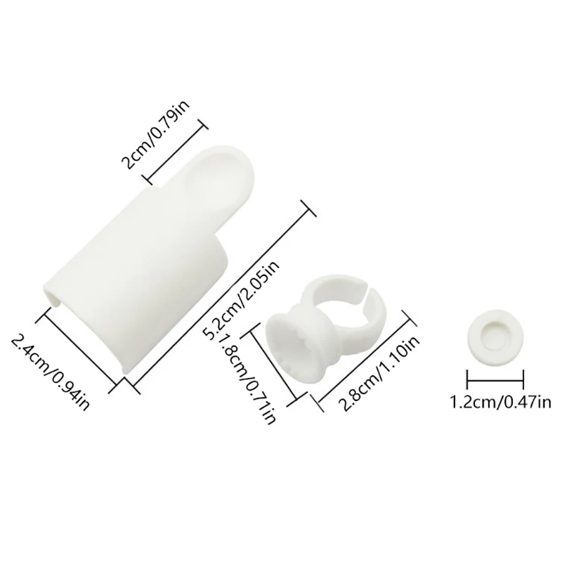 Divisor de pestañas para arte de uñas, soporte de paleta de pegamento para tatuaje, anillos de extensión de pestañas, soporte de pigmento adhesivo, herramientas de belleza para dedos