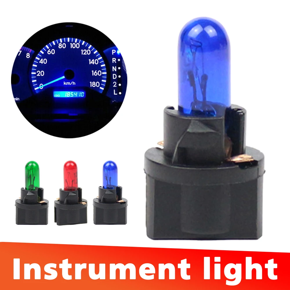 10Pcs T5 SMD LED Car Light Automobiles Light-emitting Diode Instrument Gauge Dashboard Light Bulbs Auto Interior Indicator Lamp