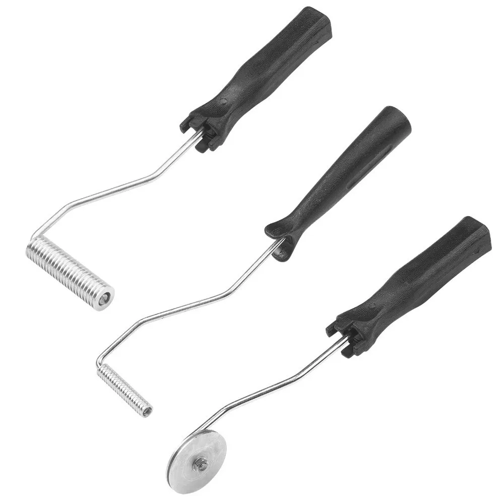 Aluminum Alloy Fiberglass Laminating Rollers Air Bubble Removal Leveling and Compacting Fiberglass Roller Tool Black and Silver