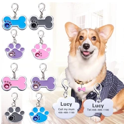 Bone bonito Pet Anti-Lost Alloy ID Card, Marca do cão, Cachorro e Gatinho, Jóias Pingente, Laser Gravura, Cartão de Identidade, Chaveiro, Pet Supplies