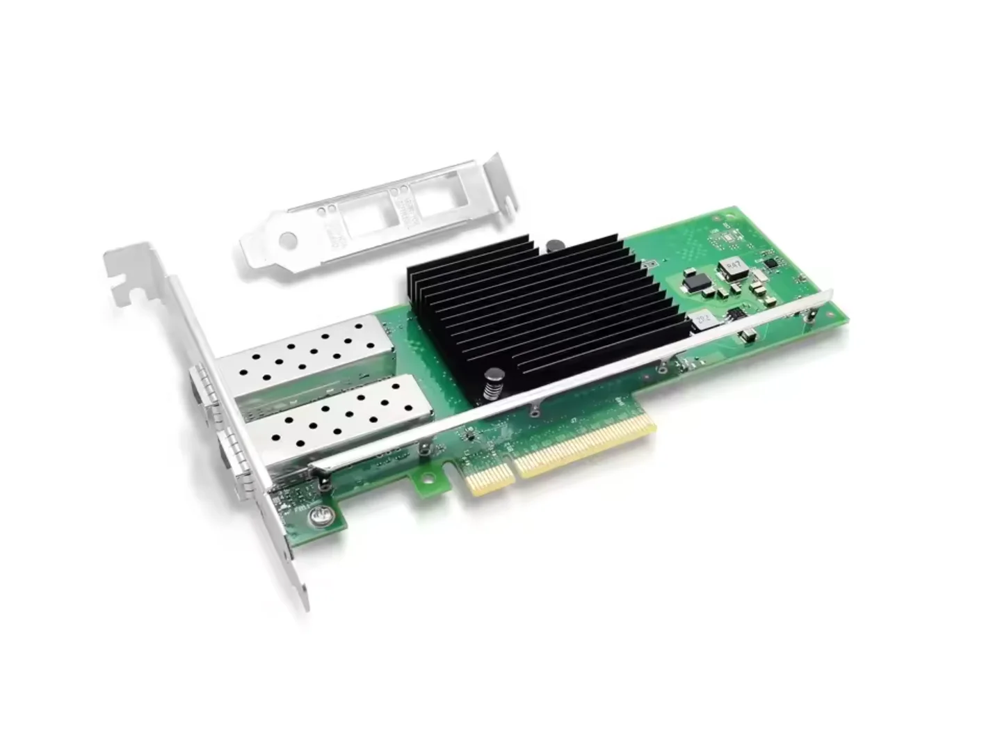 بطاقة شبكة PCI-E جديدة 10 جيجا بايت Intel X710DA2BLK Dual SFP + Port Ethernet Lan محول خادم X710-DA2 PCIE x8,x16 لنظام التشغيل Windows/VMware