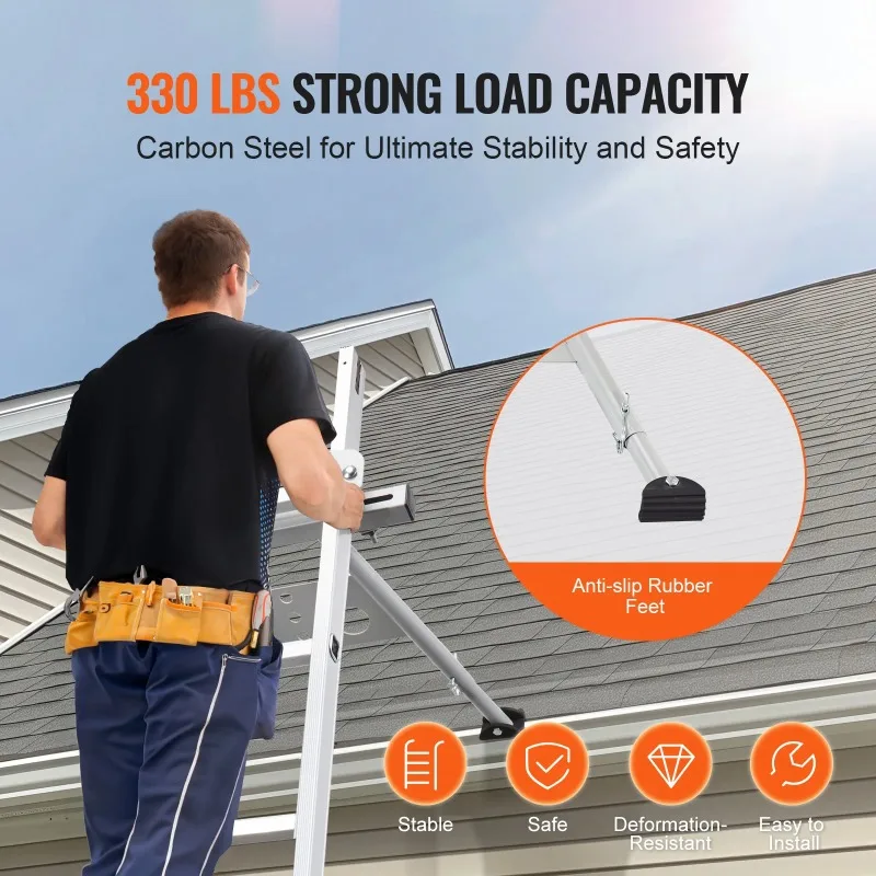Ladder Stabilizer Adjustable Feet Extension Ladder Standoff Heavy Duty Wall Ladder Accessories for Gutter Easy to Use