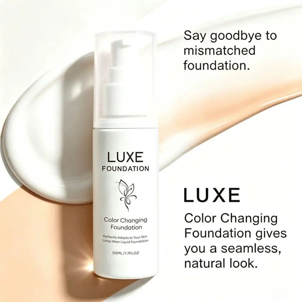 Luxe Magic Temperature Sensitive Color Changing Liquid Foundation Skin Tone Self-Adaptive Natural Seamless Long Wear Makeup Base