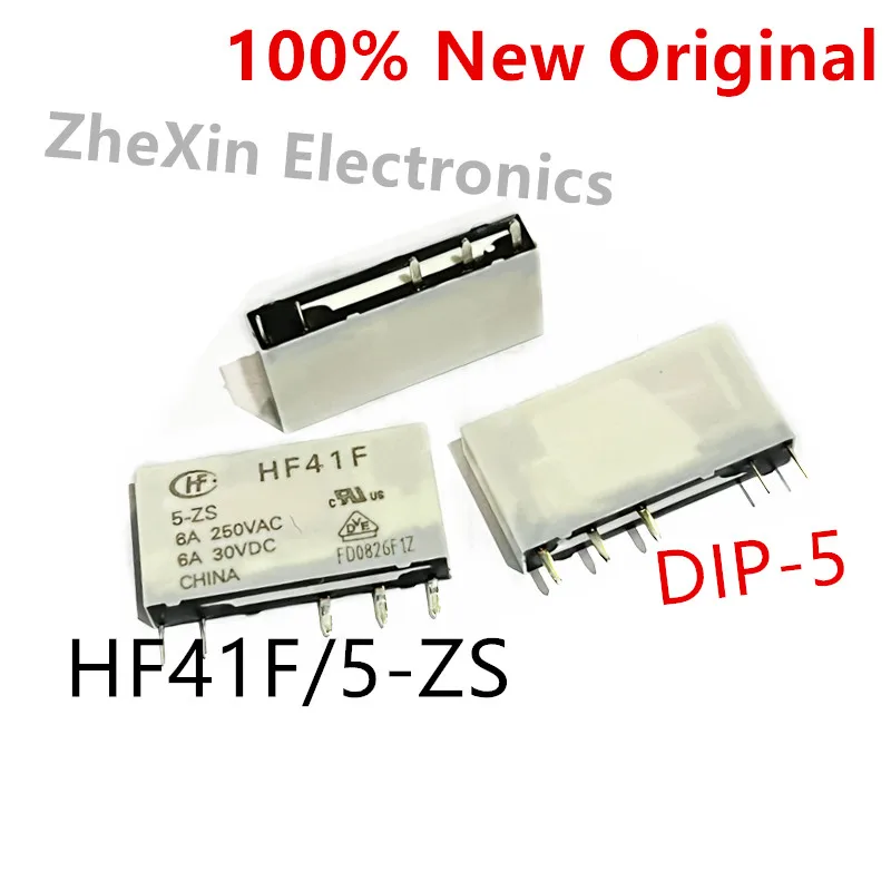 10PCS/Lot   HF41F/24-ZS 、HF41F/12-ZS 、HF41F/5-ZS   DIP-5   New Original Power Relay   HF41F-24-ZS 、HF41F-12-ZS 、HF41F-5-ZS