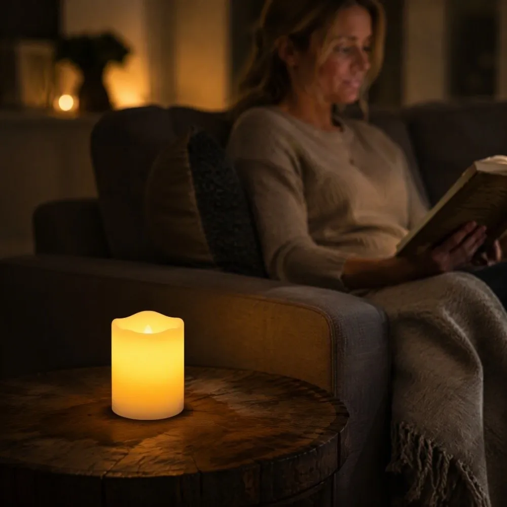 Waterproof Solar Candle Lights Decorative Compact Solar Powered Lights Weather Resistant Warm Illumination Ambient Lighting