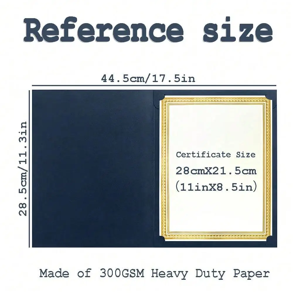Printable certificate paper set, gold foil frame, 300g thick paper, suitable for graduation certificates, achievement awards