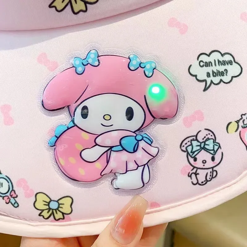 Sanrio Sunscreen Hat Cinnamoroll My Melody Kuromi Pompompurin Anti-Uv Sunshade Cap Large Tongue Sun Hat Kids Birthday Gifts