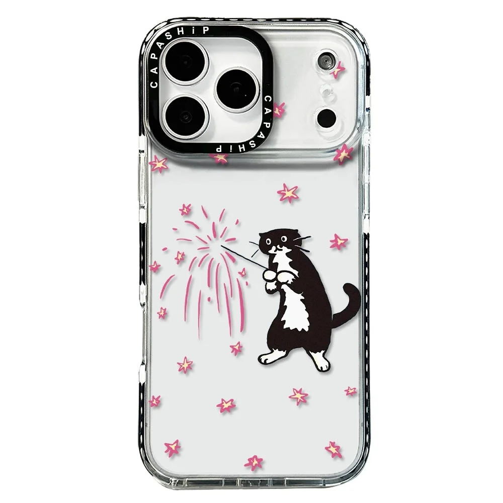 luxury brand cute Tuxedo Cat‌ graffiti Clear Soft Case protection For iPhone 15 16 17 Pro Max 11 12 13 14 XR 8 7 Plus X SE Cover
