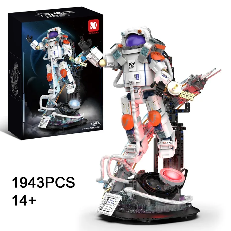 

1943PCS Creative Space Series Space Post Astronaut Building Blocks With Lights Construction Bricks Toy Gift For Children Adult