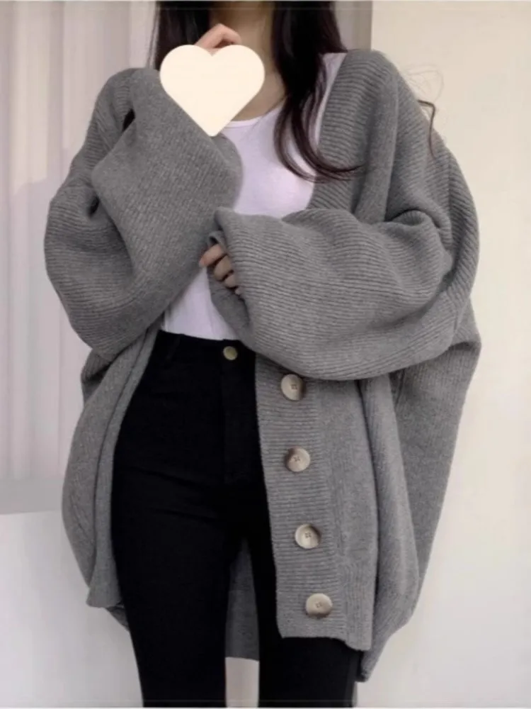 2026 Autumn And Winter Women's Fashionable, Comfortable, Loose, Casual Temperament, Versatile Commuting, Simple Cardigan Sweater
