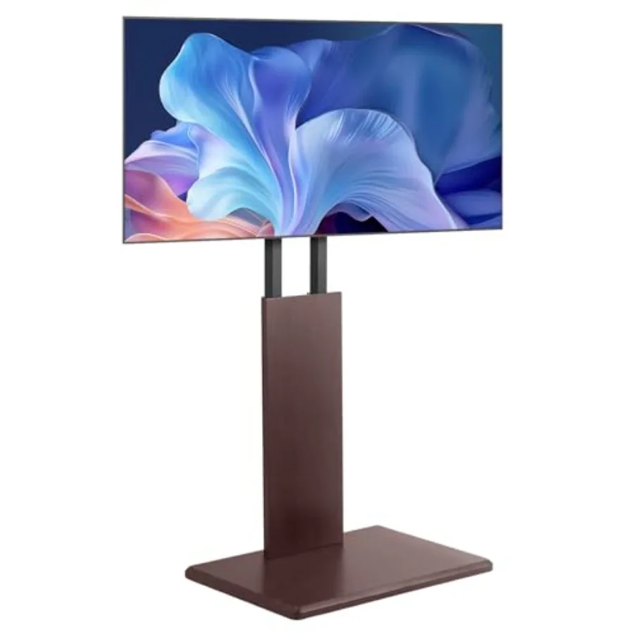 حامل تلفزيون عالمي حامل تلفاز سطح الطاولة لشاشات 3270 بوصة دوارة وارتفاع قابل للتعديل حامل تثبيت التلفزيون يحمل ما يصل إلى 99 رطلًا مع #1