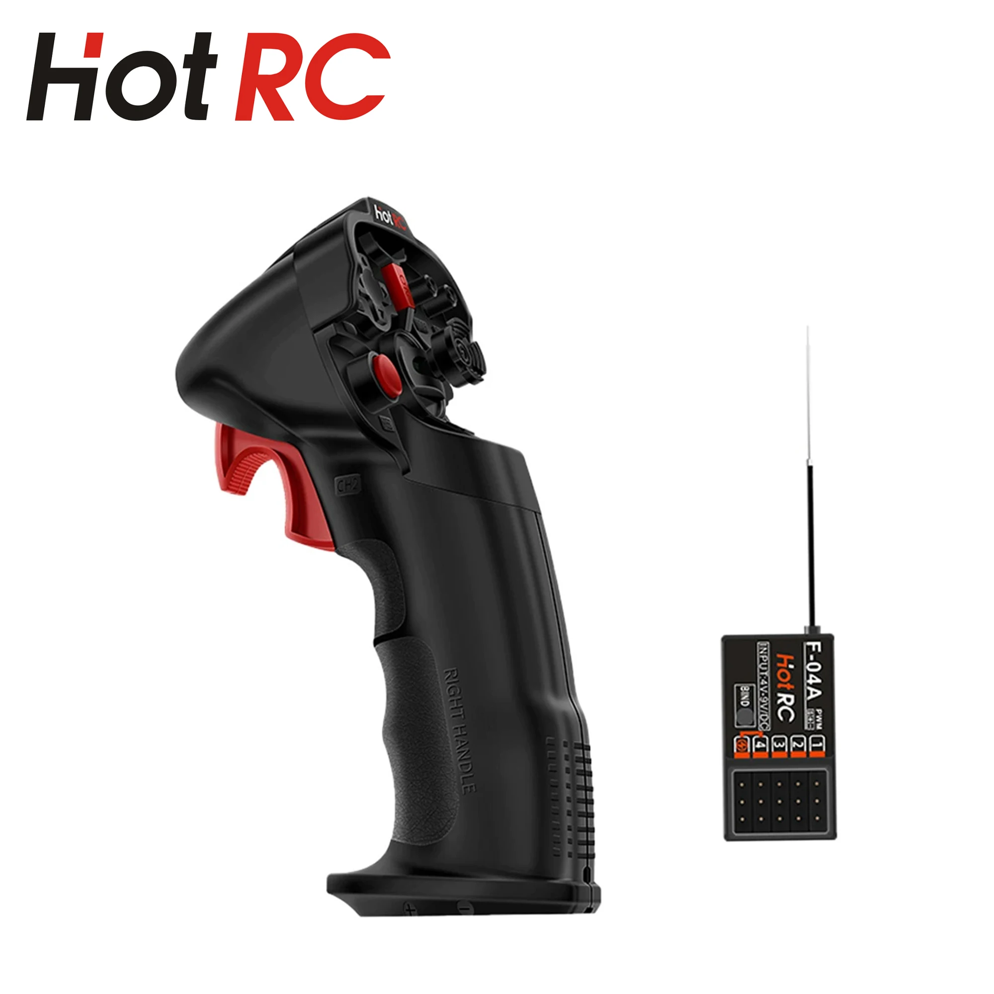 HotRC DS4A DS-4A 2.4G 4 Channel Single Hand RC Radio Transmitter 4-12V 4CH Receiver Remote Controller for RC Car Boat Tank Robot