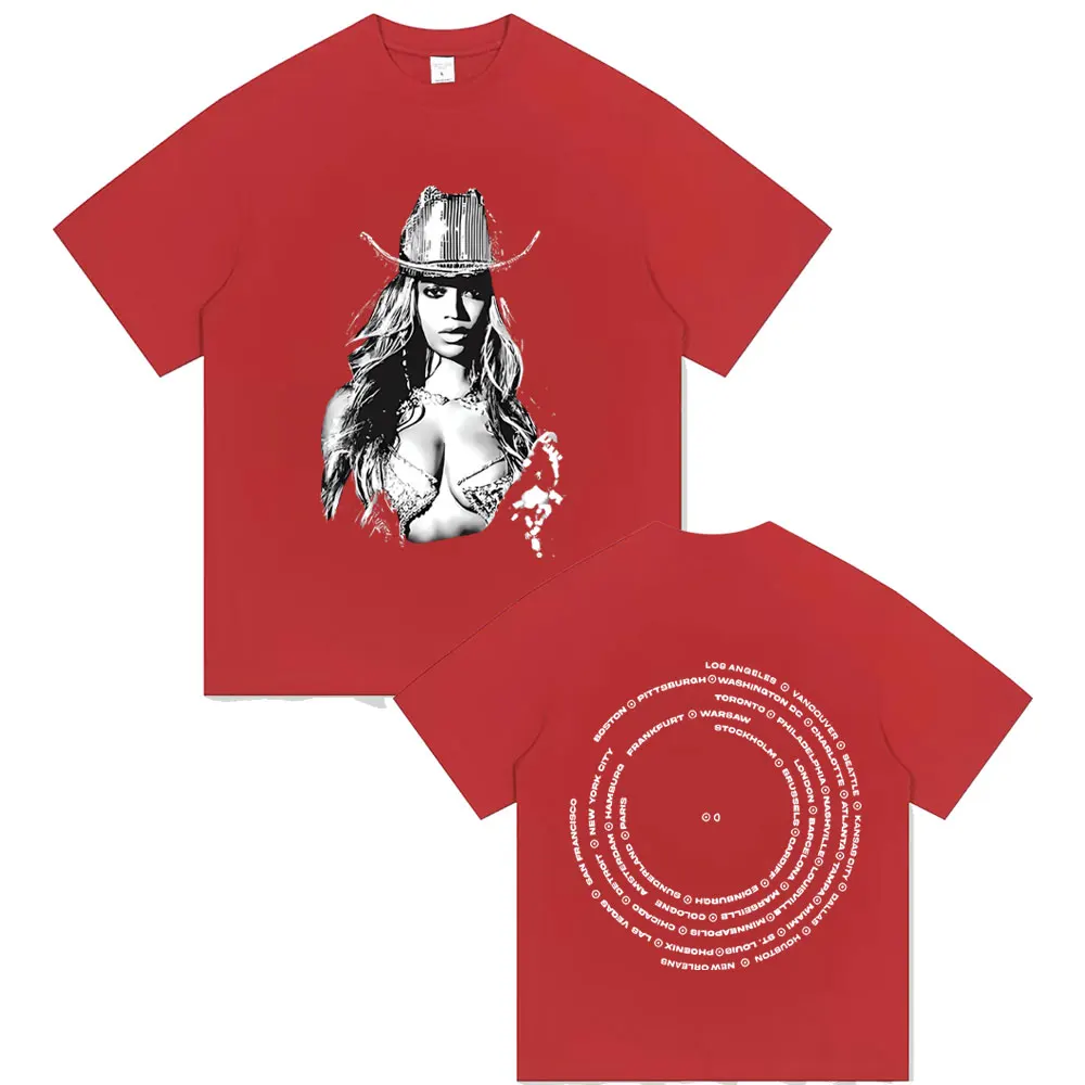 

2025 Fashion Beyonce Renaissance World Tour T-shirt Album Concert Music Tees Women Casual Cotton Vintage Fans Short Sleeve Tops