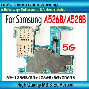 Bilashmart 5G Working Samsung Galaxy A52 A526B Motherboard SM A526B 256gb Mainboard 100% Logic board With Android System