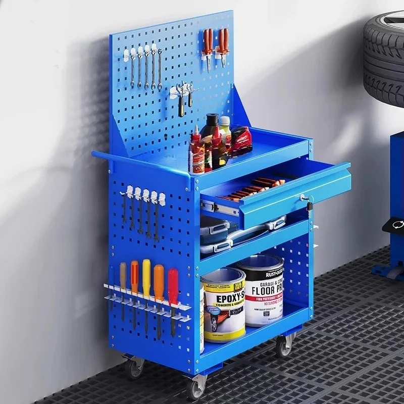 

XL heavy tool car auto repair hardware toolbox storage three-layer thickened universal wheel car
