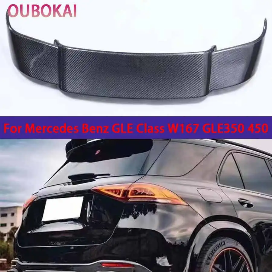 For Mercedes Benz GLE Class W167 GLE350 450 2021+ Carbon Fiber Tail fins Rear Spoiler Duckbill Car Wing Retrofit the rear wing