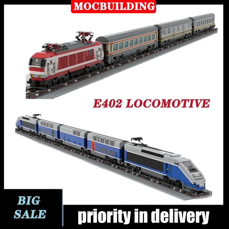 MOC Urban Transportation Colosseum Train Model Building Block Assembly Double Decker Flat Train Vehicle Collection Toy Gifts