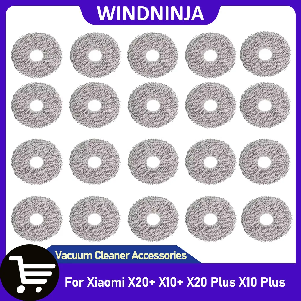 For Xiaomi X20+ X10+ X20 Plus X10 Plus Robot Vacuum Mop Cloth Replacement Accessories Mop Cloth Compatible Mop Cleaning Parts