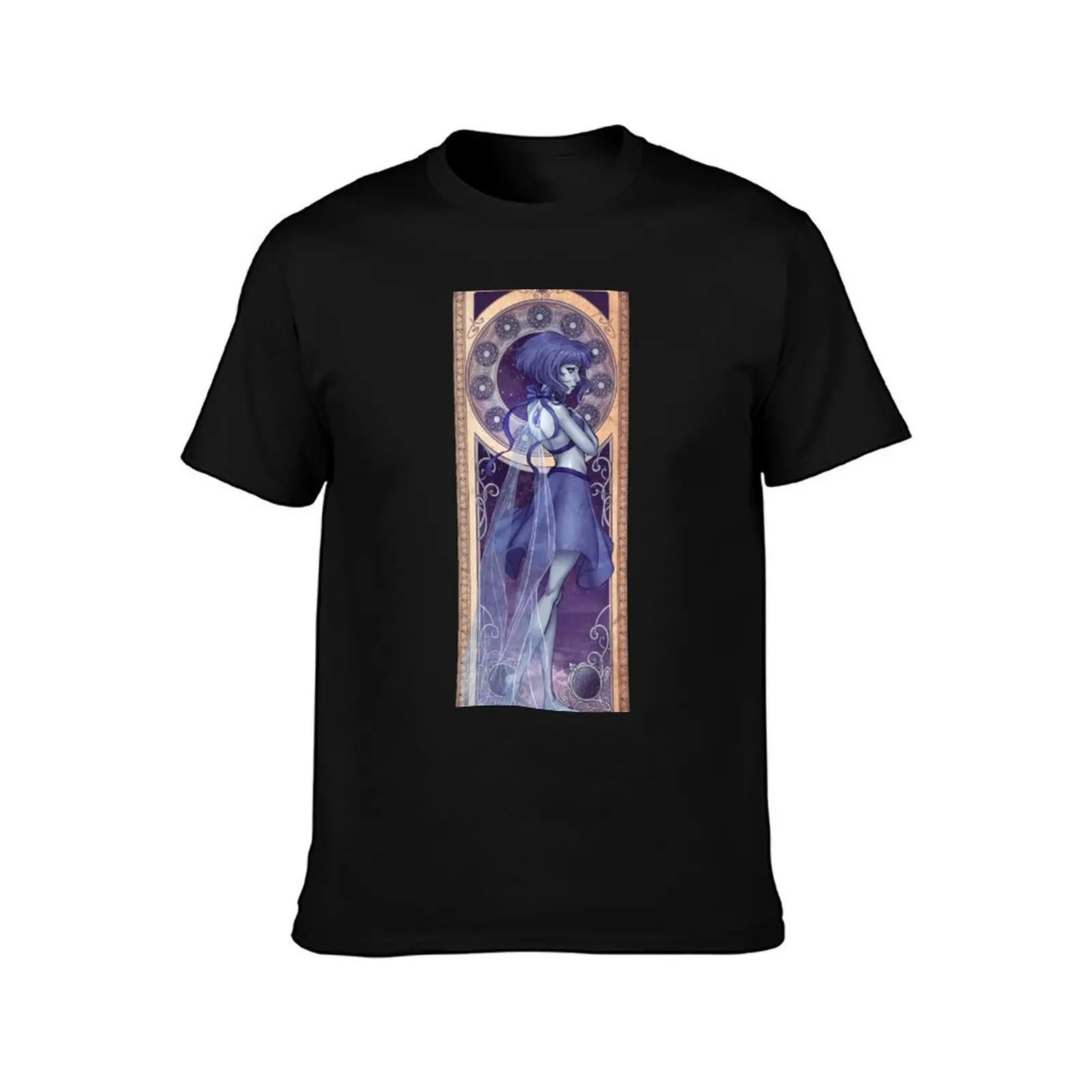 Lapis Lazuli Mucha T-Shirt Sporty Casual Quick Dry T-Shirt