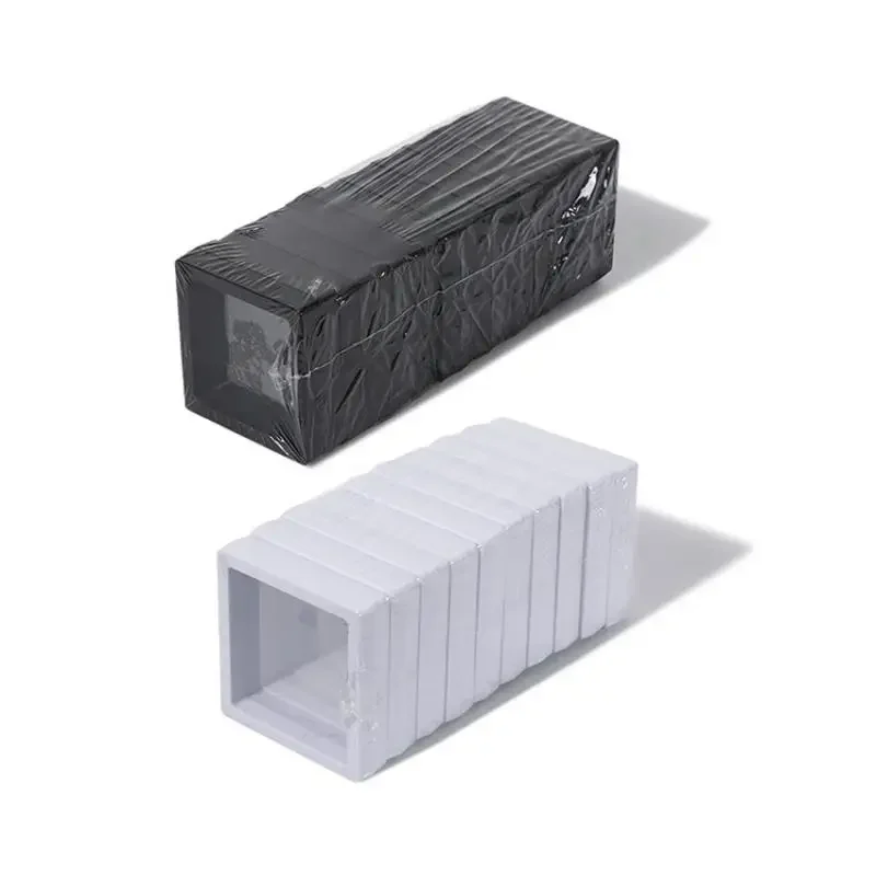 10 pc /lot Black or White Border Transparent PE Film Display Hanging Packaging Box Jewelry Ring Necklace Trinket Storage Box