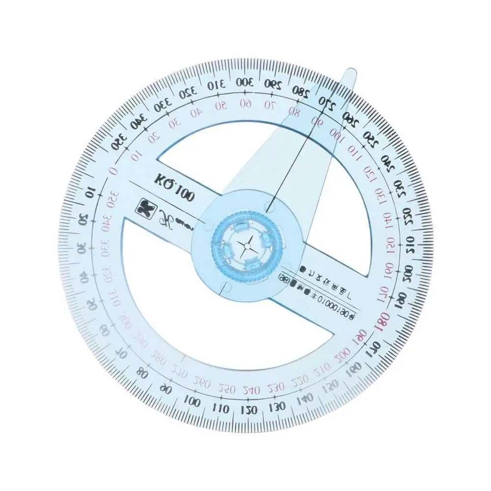 دوارة خفيفة الوزن. 360 درجة مكتب دائرة كاملة اللوازم المدرسية أدوات قياس مقياس الزوايا المنقلة مؤشر زاوية حاكم