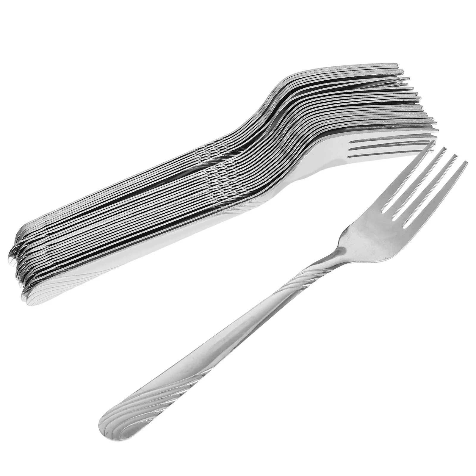 

24Pcs Stainless Steel Patterned Fruit Forks Durable Dessert Forks for Elegant Dining Special Occasions Kitchen Tableware