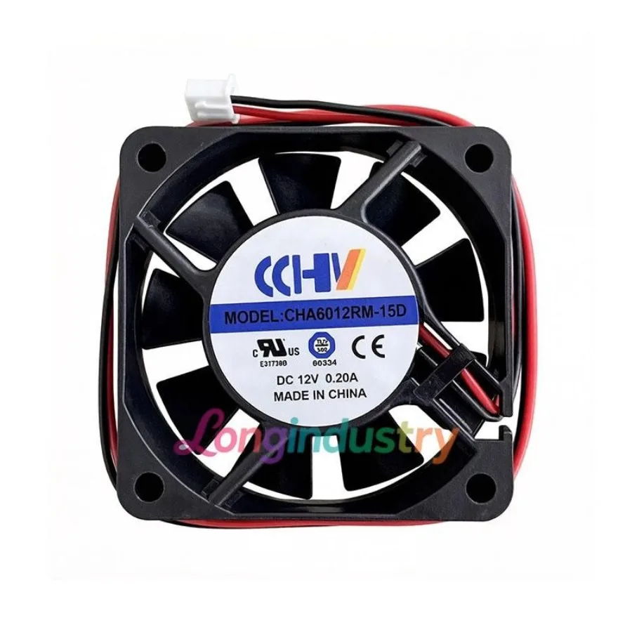 1 Pc. New CHA6012RM-15D Chassis Inverter Cooling Fan 6015 DC12V 0.20A 6CM 2Pin