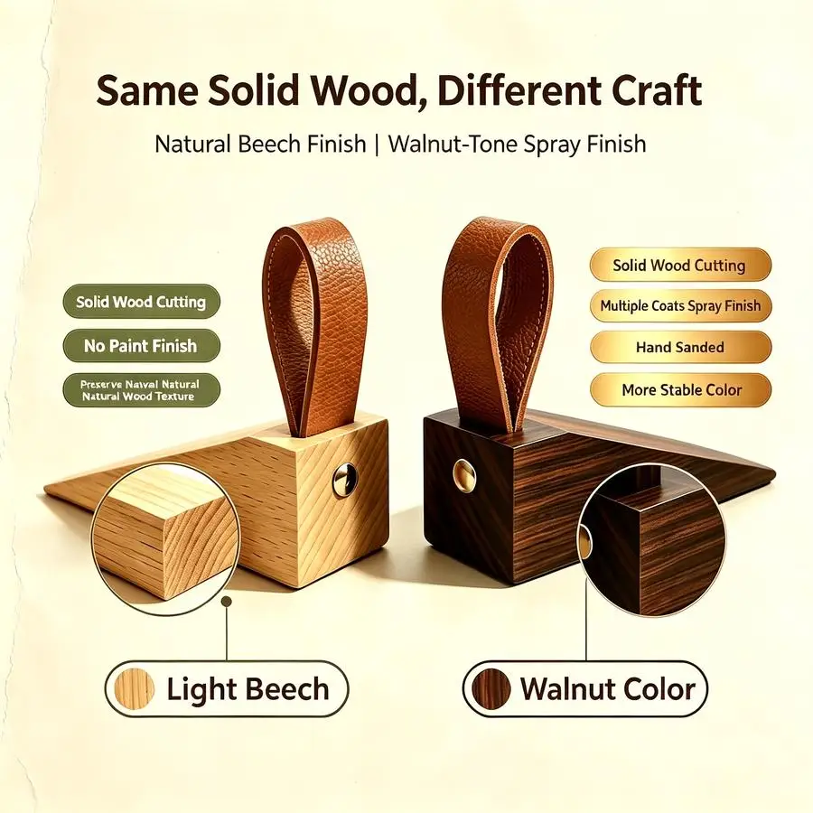 1/5/10/20/50/100pcs [Solid Wood Door Stopper] s Solid Wood Door Stopper, Heightened Creative Anti-Slam Door Wedge for Bedroom, M
