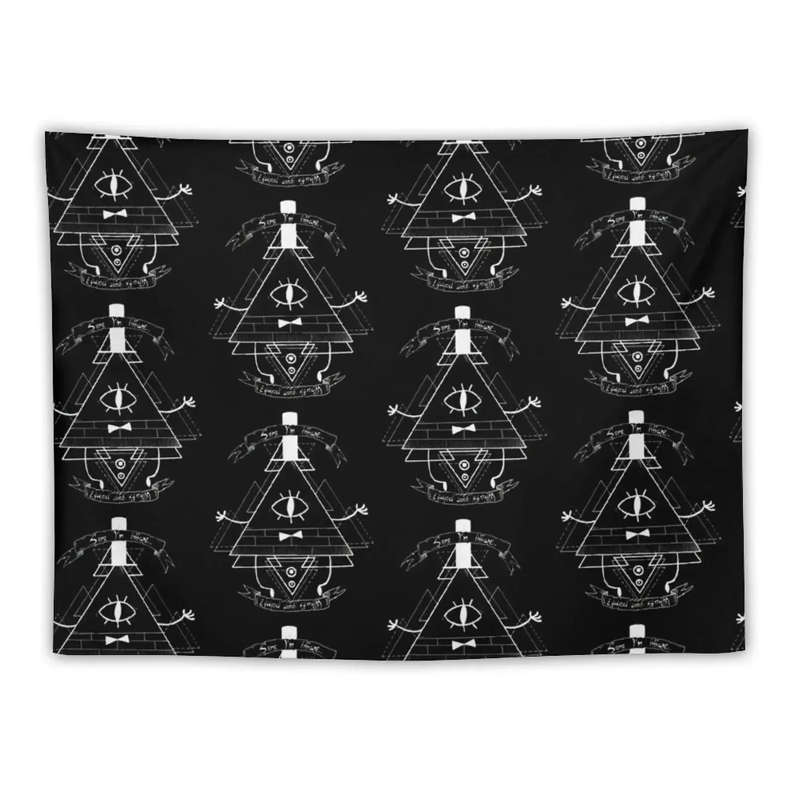 Bill Cipher (black) Tapestry Wallpapers Home Decor Funny Room Decore Aesthetic Tapestry