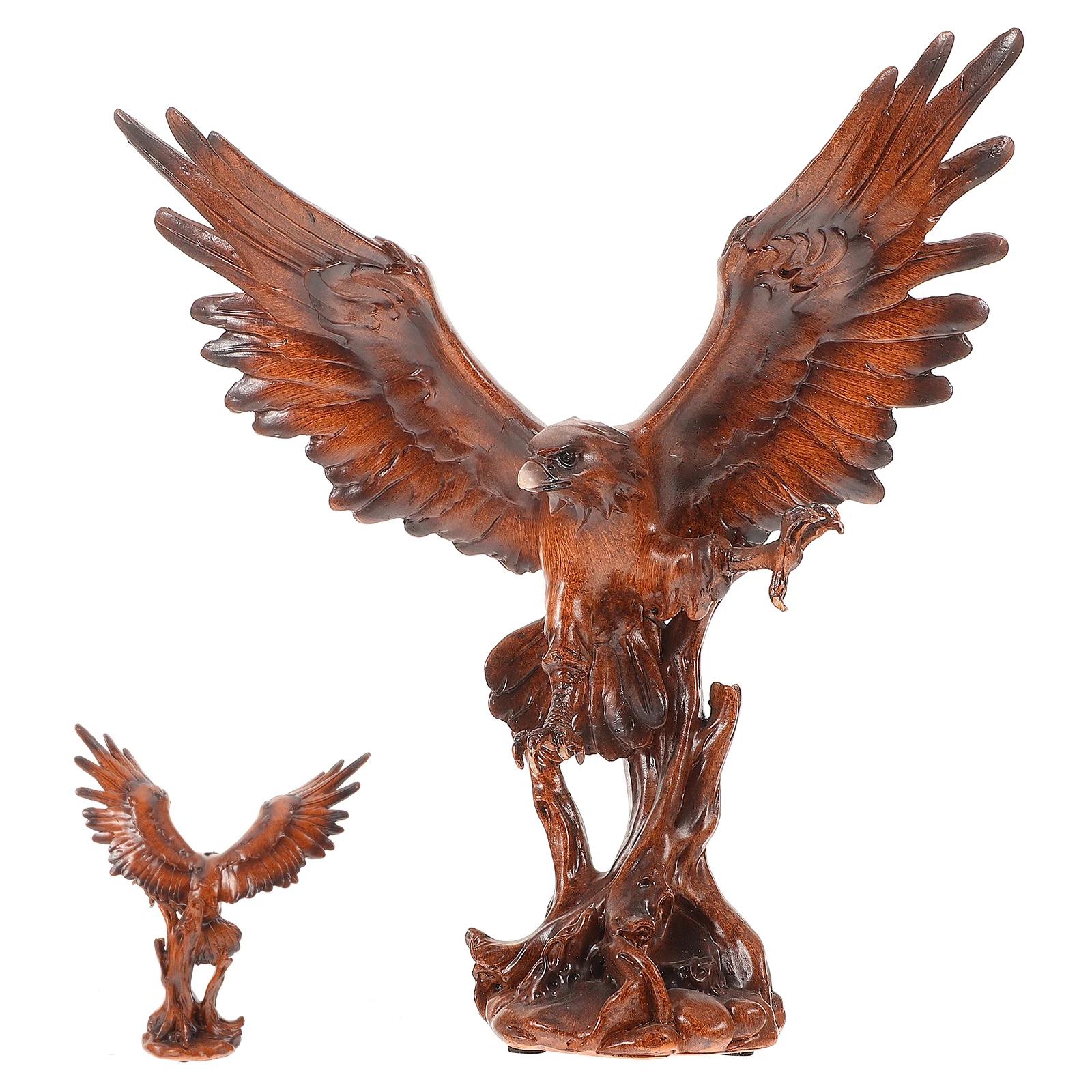 

Eagle Figurines Resin Statue Tabletop Decoration Office Desk Animal Adornment Home Study Room Desktop Ornament Mini Model