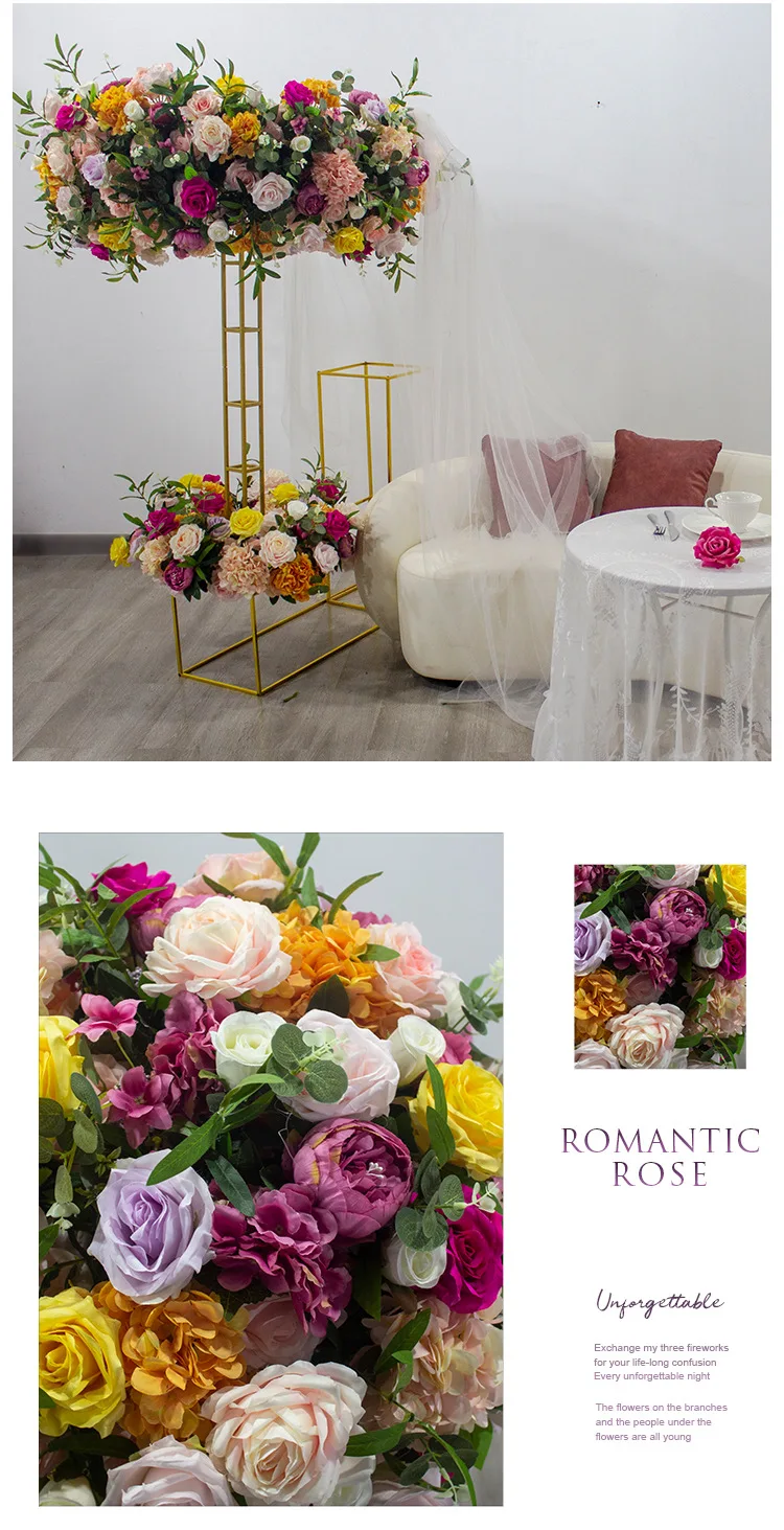 Künstliche Blumenkugel im rustikalen Stil, Hochzeitsbogen-Hintergrunddekoration, Seidenblumen, Tischdekoration, Event, Party, Hotel, Großhandelslieferung – Detail 4