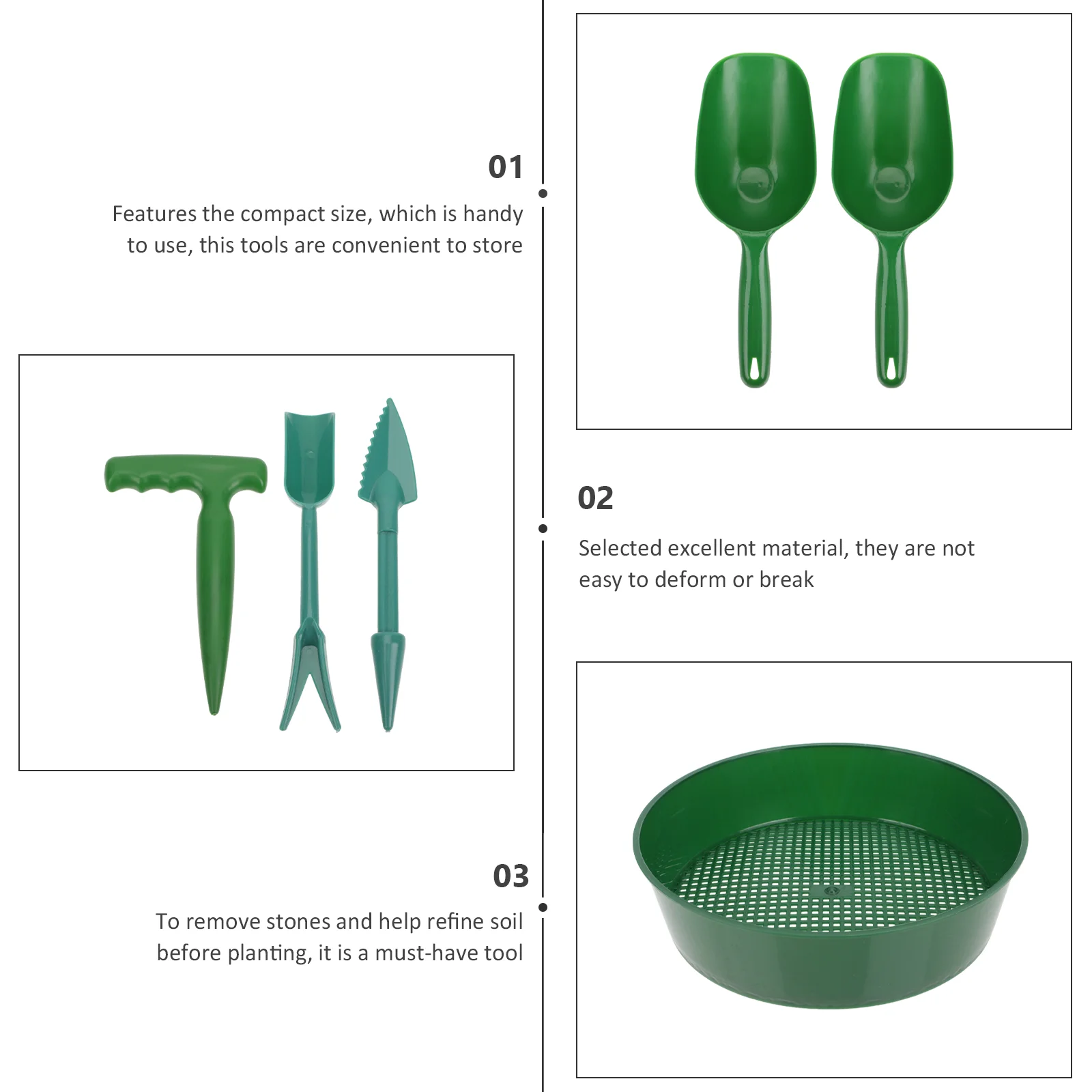 Garden Riddle Sieve Beach Accessories for Tool Hand Tools Succulents Fine Green