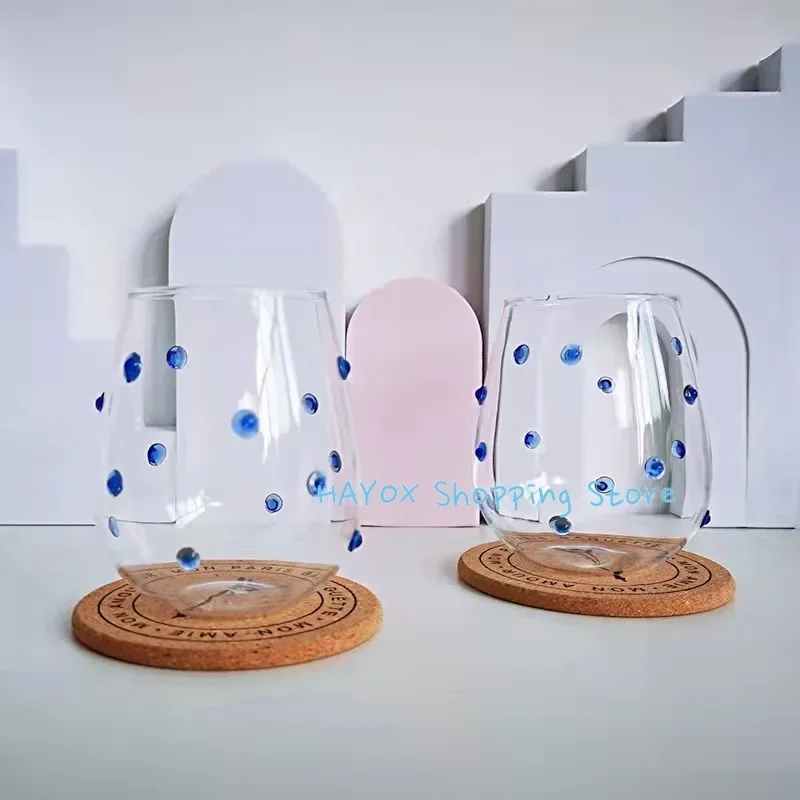 Irregular Dots Glass Design Mug Featured Mugs Tactile Wave Dots Milk Mugs Creative Decor Glass Cup Coffee Mug Cute Tumbler