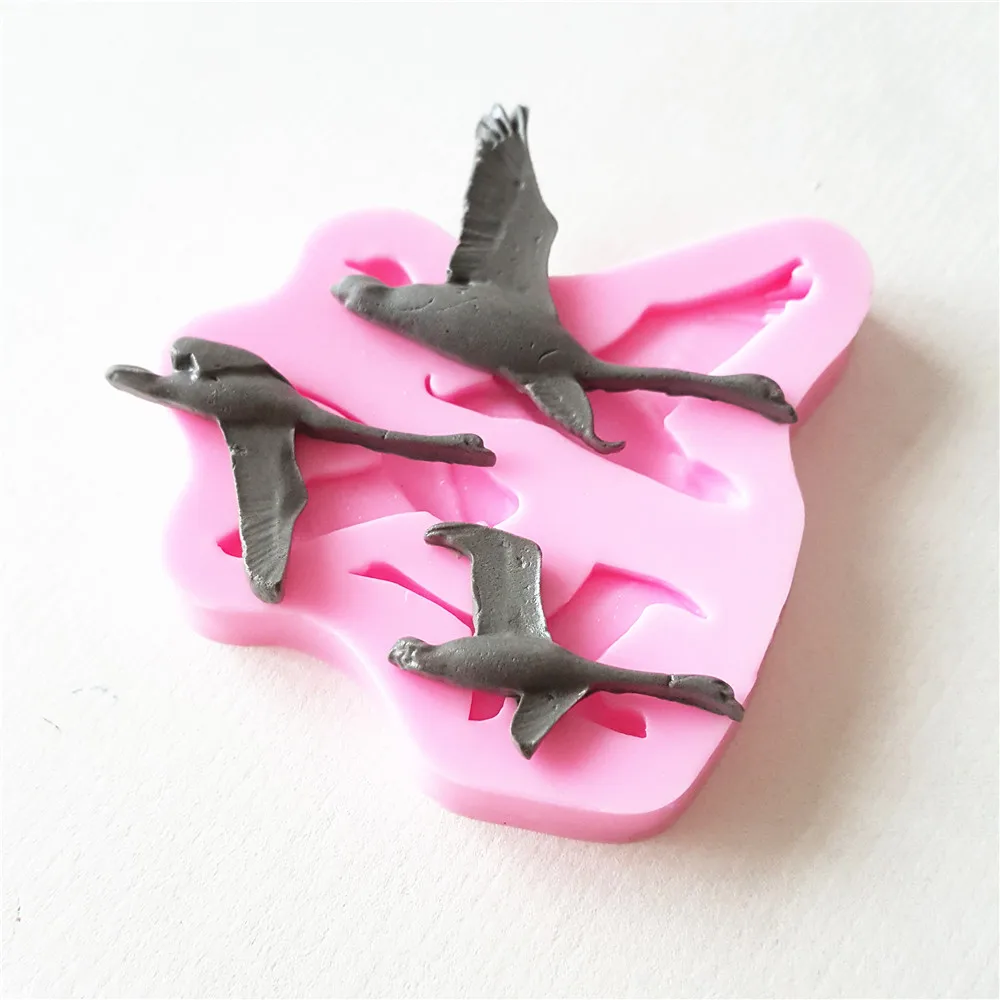 MPA1309 Wild Goose Shaped Silicone Mold Gum Paste Chocolate Ornamental Fondant Mould Cake Decoration Tools