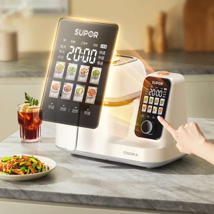 Robot de cocina multifuncional de gran capacidad, olla de cocina inteligente totalmente automática para el hogar, robot gourmet multifuncional