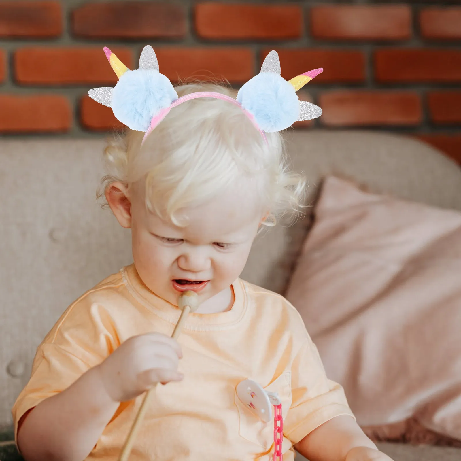 Unicorn Hair Hoops for Girls – 2pcs Creative Headbands for Party, Cosplay, Festival & Daily Wear
