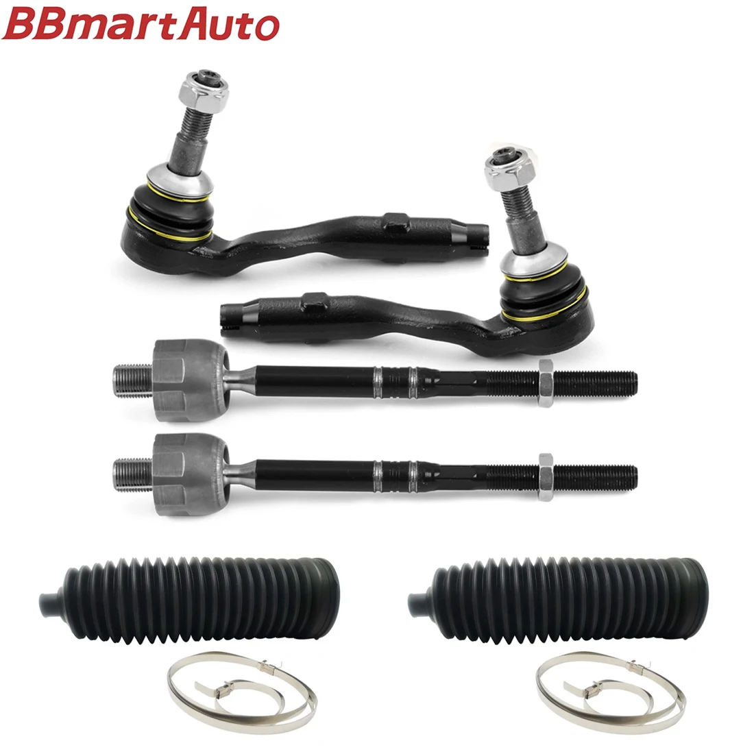 

6pcs Steering gear inner and outer ball joints, dust cover set for BMW 5 6 Series F06 F10 528 535 AWD