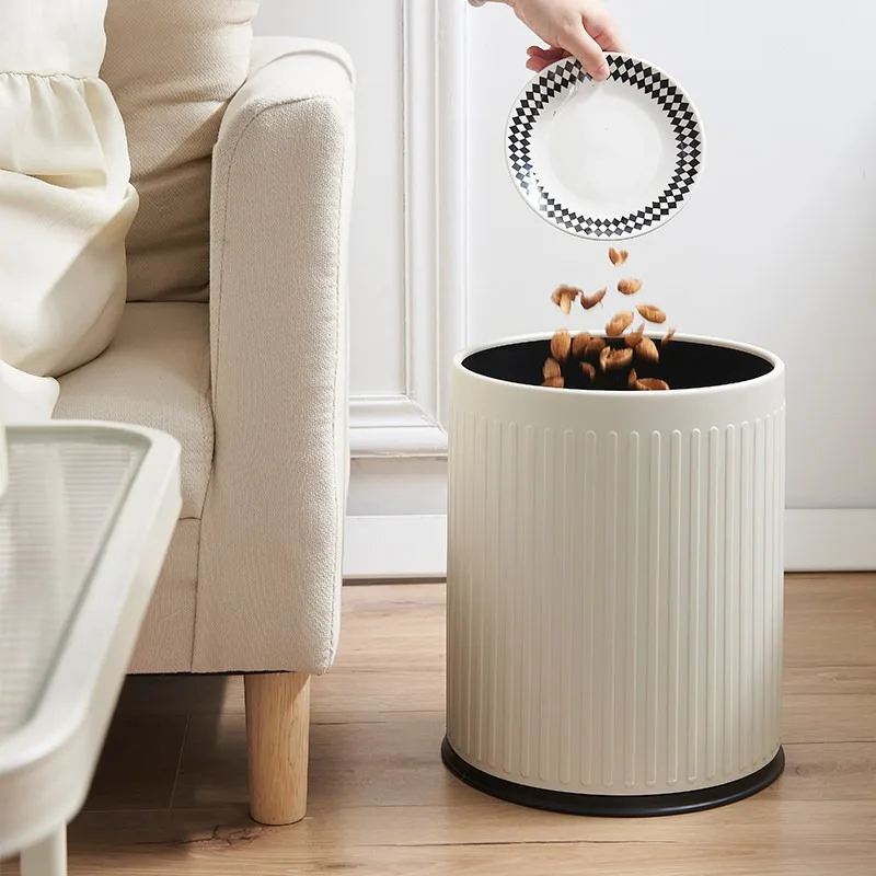 2026 New Trash Can Household Large-capacity Living Room Light Luxury High-end Kitchen Toilet Bathroom Basurero De Cocina Bin