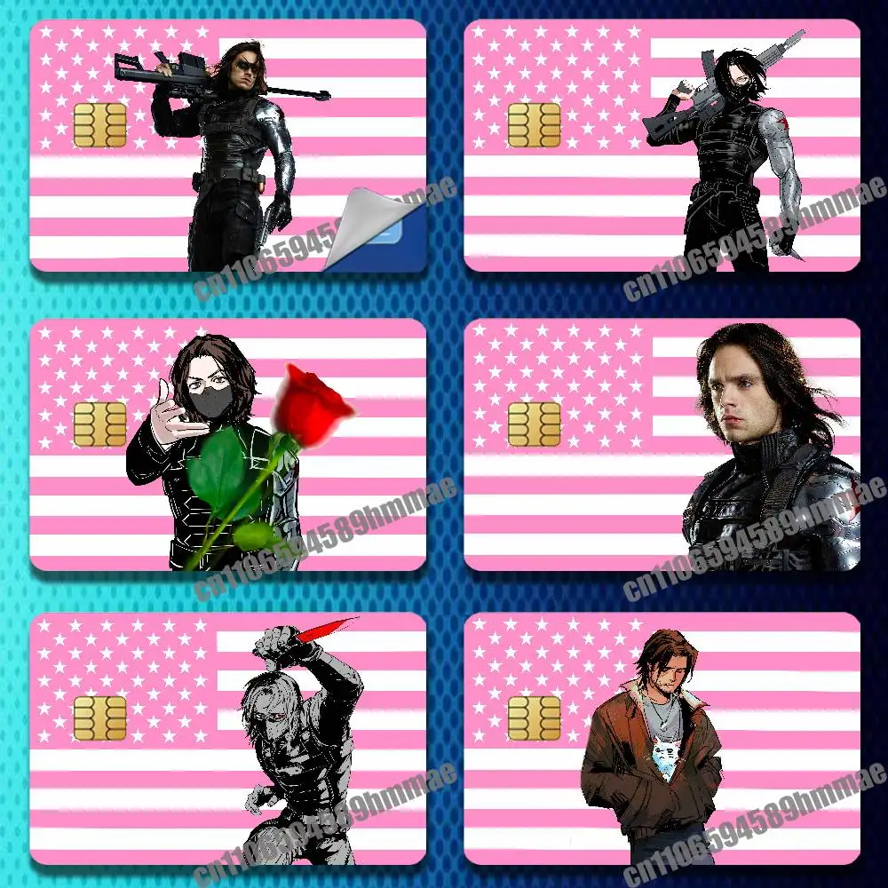 

For Sebastian Stan Sticker Paper Skin ID Bank Credit Film Self-adhesive Card Cover Decoration