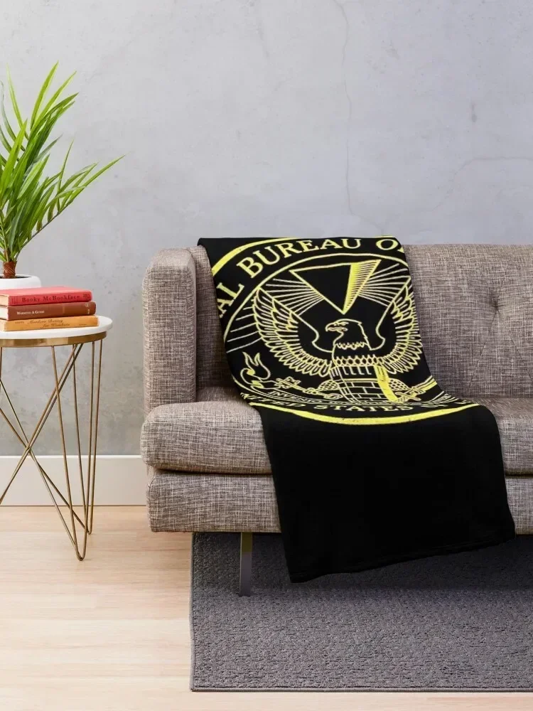 Federal Bureau of Control , Control Game Logo , Distressed Logo Throw Blanket Tourist Thin Blankets