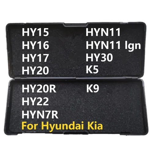 Lishi-Herramientas de bloqueo 2 en 1, HY15, HY16, HY17, HY20, HY20R, HY22, HU66, HU100, HYN11HU101HU92, K5, K9, para Hyundai, Kia, herramienta de cerrajero