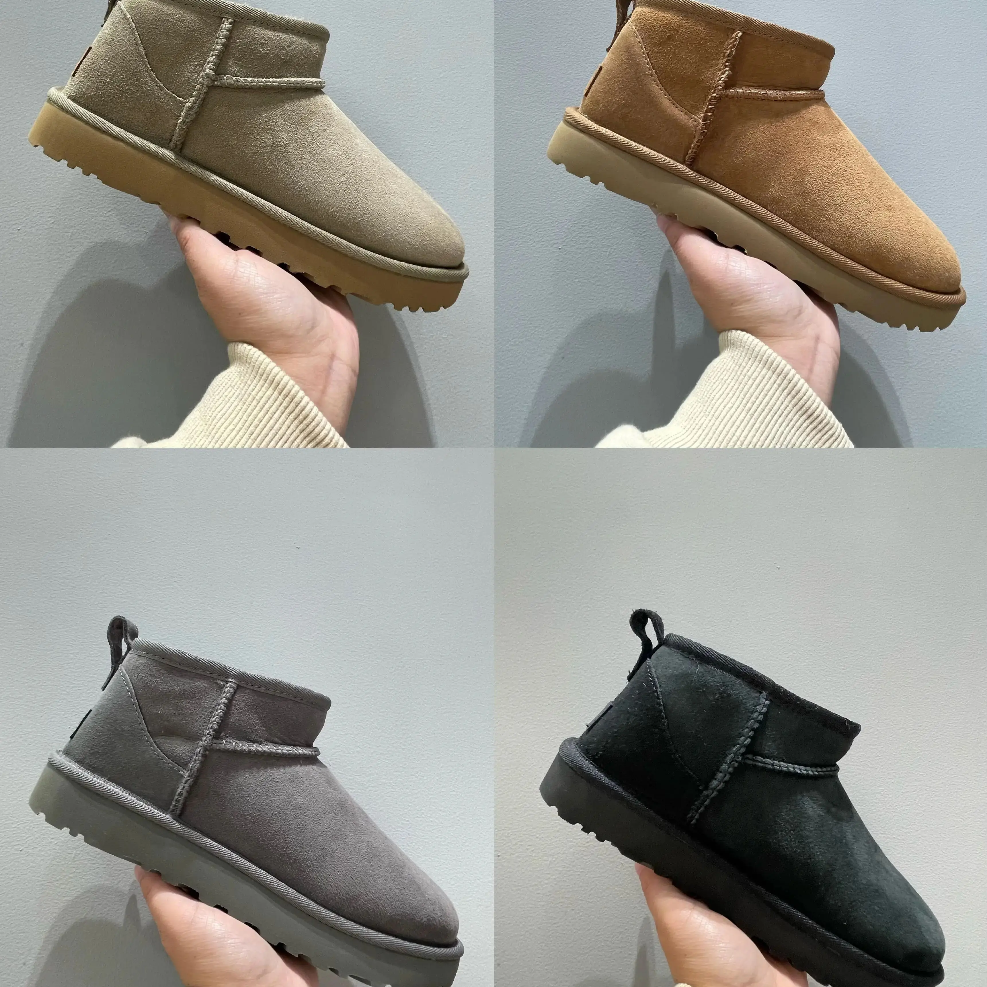 

New 2025 model women's winter ultra mini boots Women's designer style Australian platform boots Leather material warm short boot